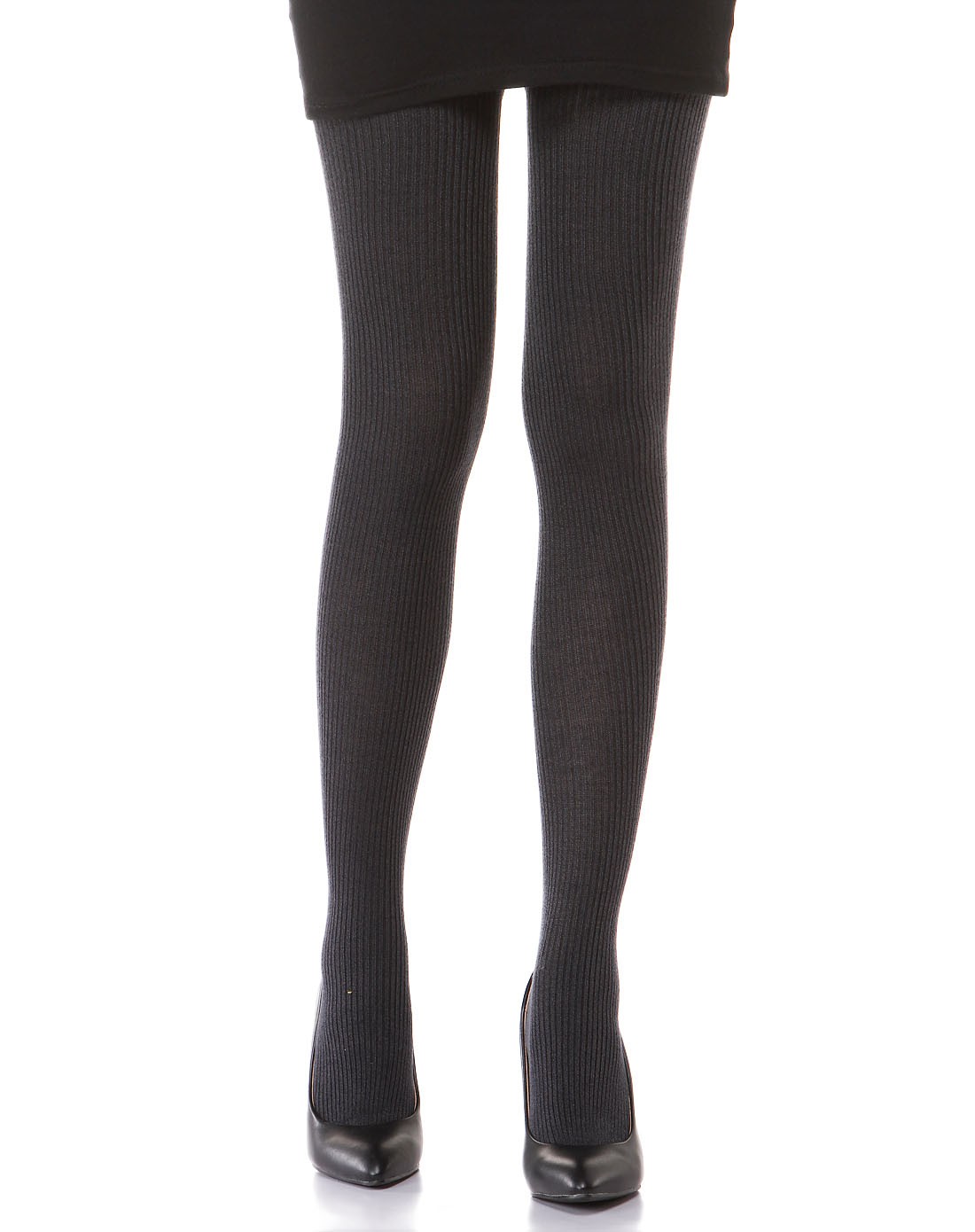 黑灰色百搭修身弹力长裤袜