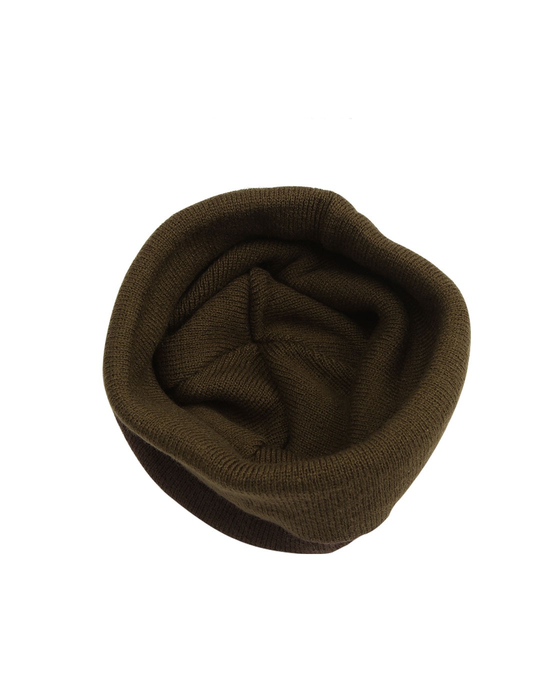 磐雾pinewood 中性棕色/深橄榄色双面针织帽