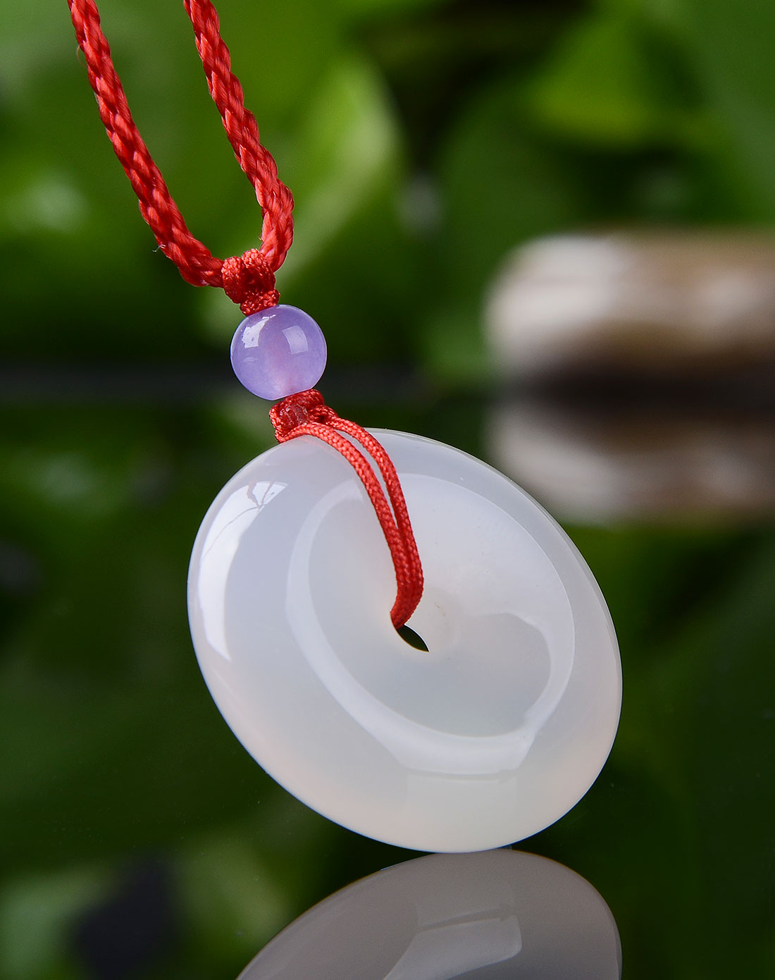 冰种玉髓平安吊坠(附证书)