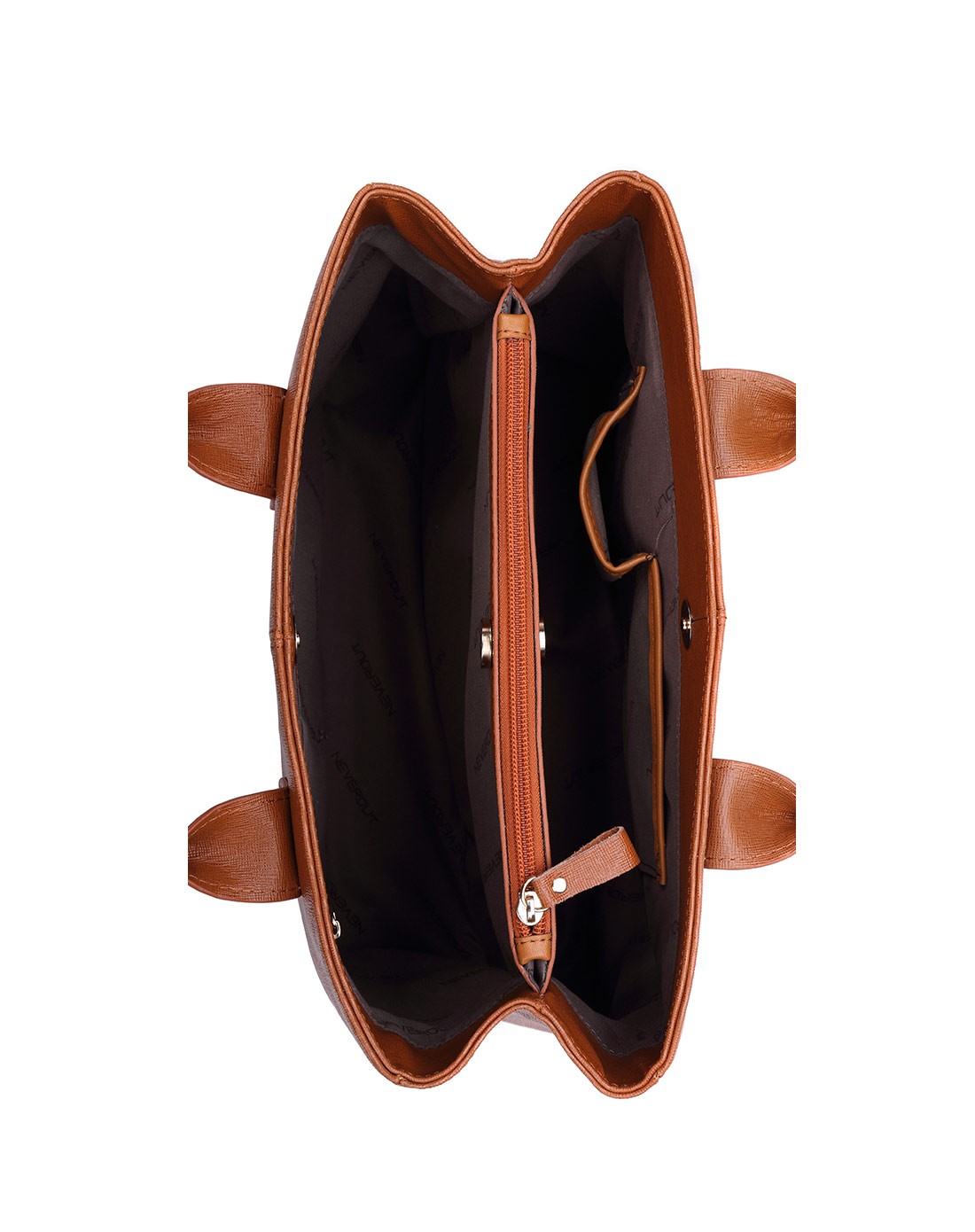 女款深啡百搭十字纹牛皮手提包