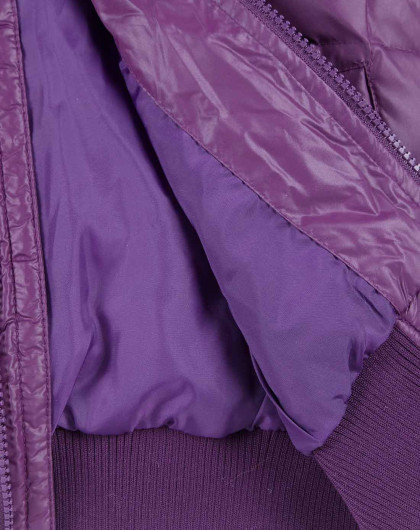 男童紫色/浅灰短装羽绒服