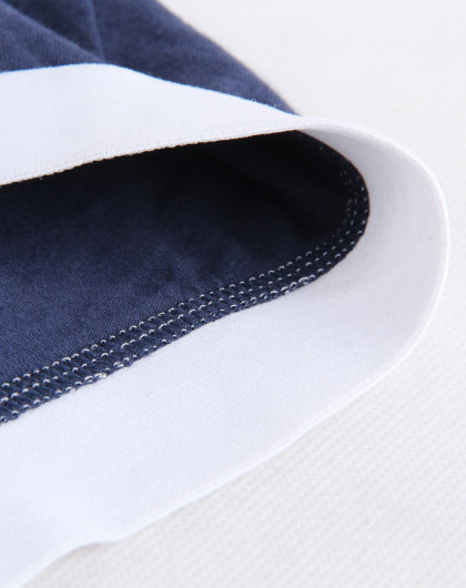 男蓝白纯色中腰平角内裤2条装