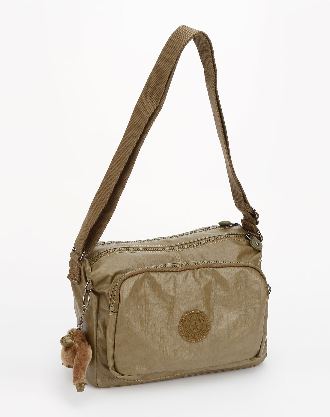 绿卡其色休闲斜挎包