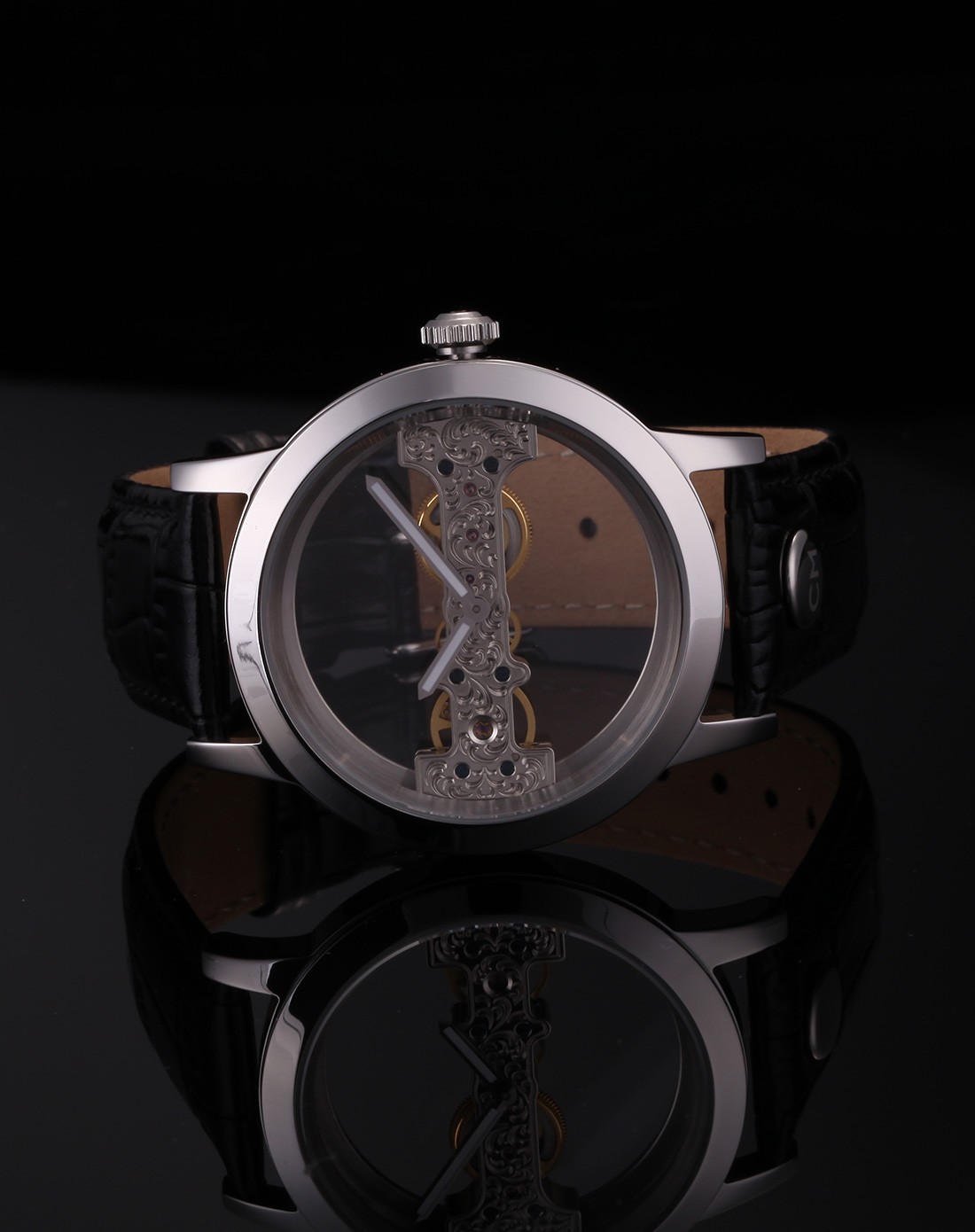 德国名表 carlo monti 镂空表盘 简约男款机械表