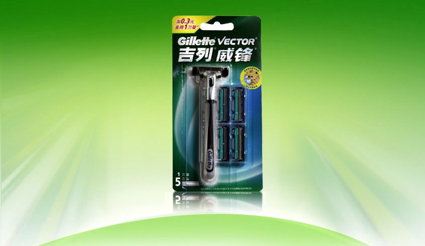 持久耐用 吉列 威锋旋转双层刀片买5刀片1刀柄优惠装 ,威锋旋转,持久