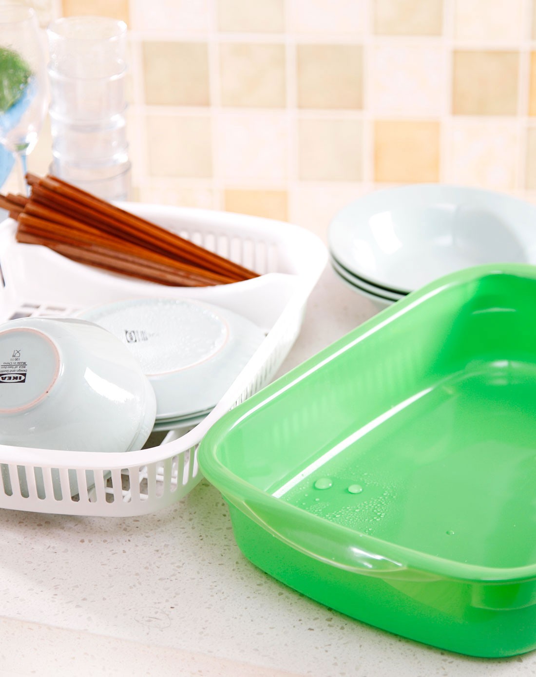 沥水碗碟收纳筐