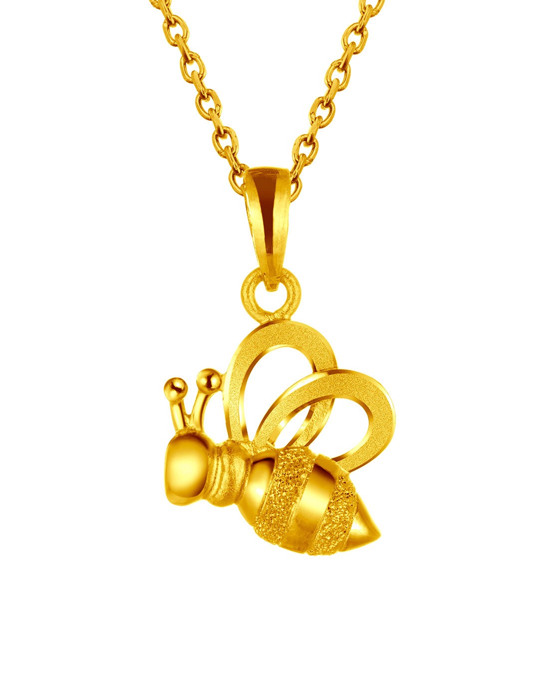 千足金小蜜蜂黄金吊坠(计价)