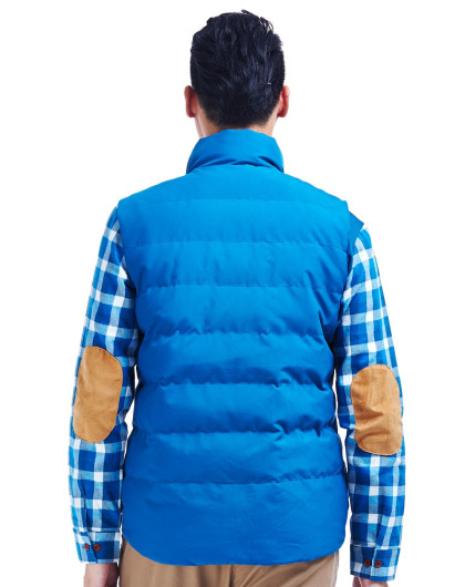 德尔惠 男款石灰蓝色棉马甲 柔软舒适保暖