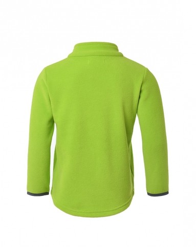 男女童小童酸橙绿开身摇粒绒外套