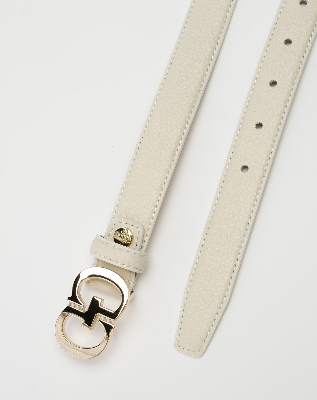 米白色裂纹时尚腰带