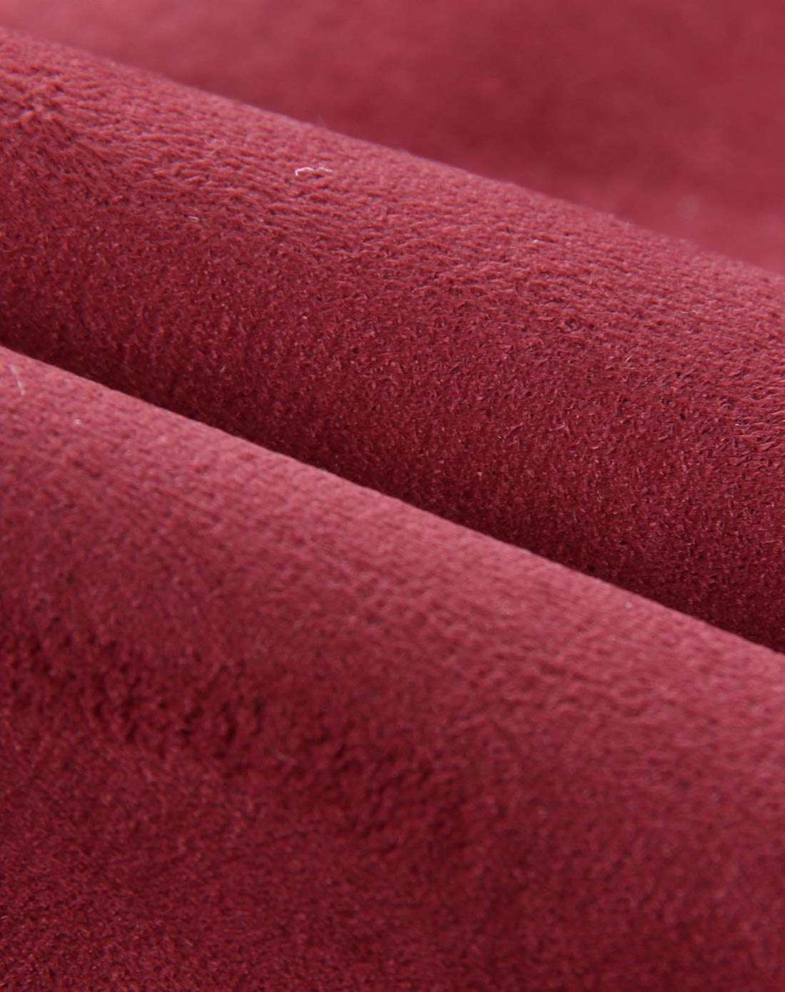 ladyangel 酒红色翻毛撞色修身短款外套