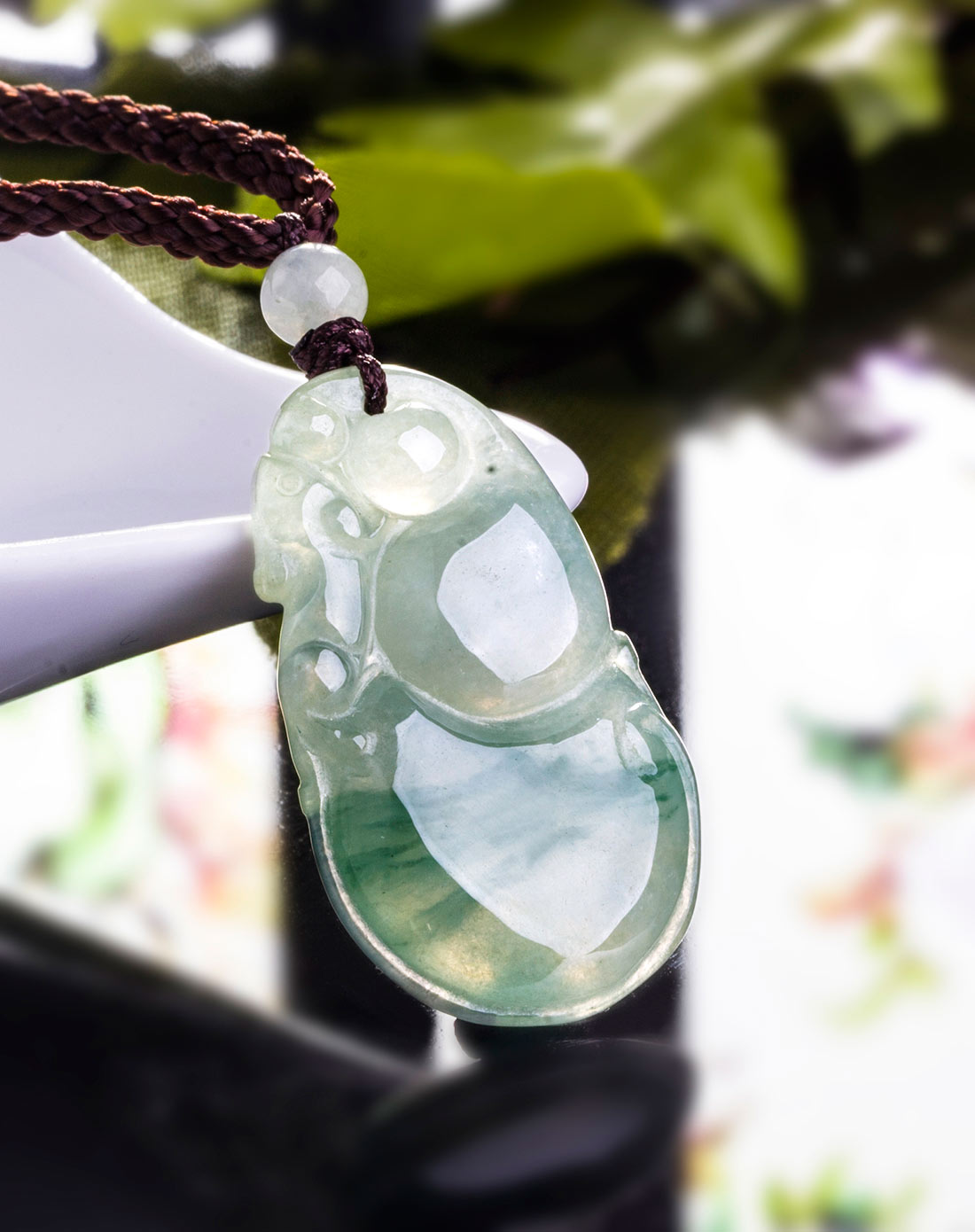 玛丽·温莎mary windsor珠宝专场冰种飘花葫芦小件天然a货翡翠挂件(附