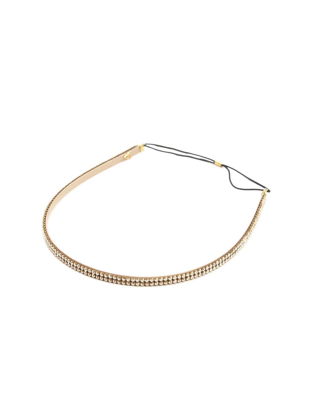 alexandre de paris发饰移动端专场米色镶水晶百搭简约发带thb01-2