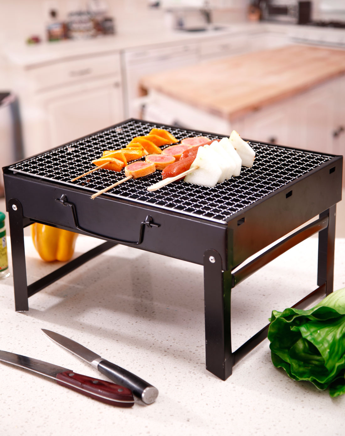 手提便携式户外烧烤架黑色