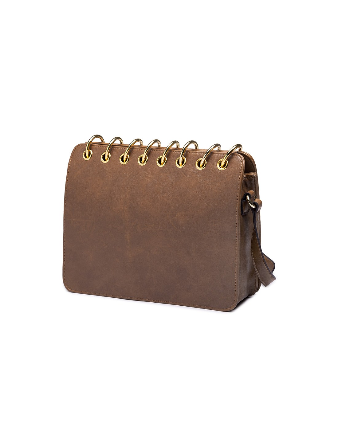 浪美 咖啡色(褐色)文艺范儿系列斜挎包