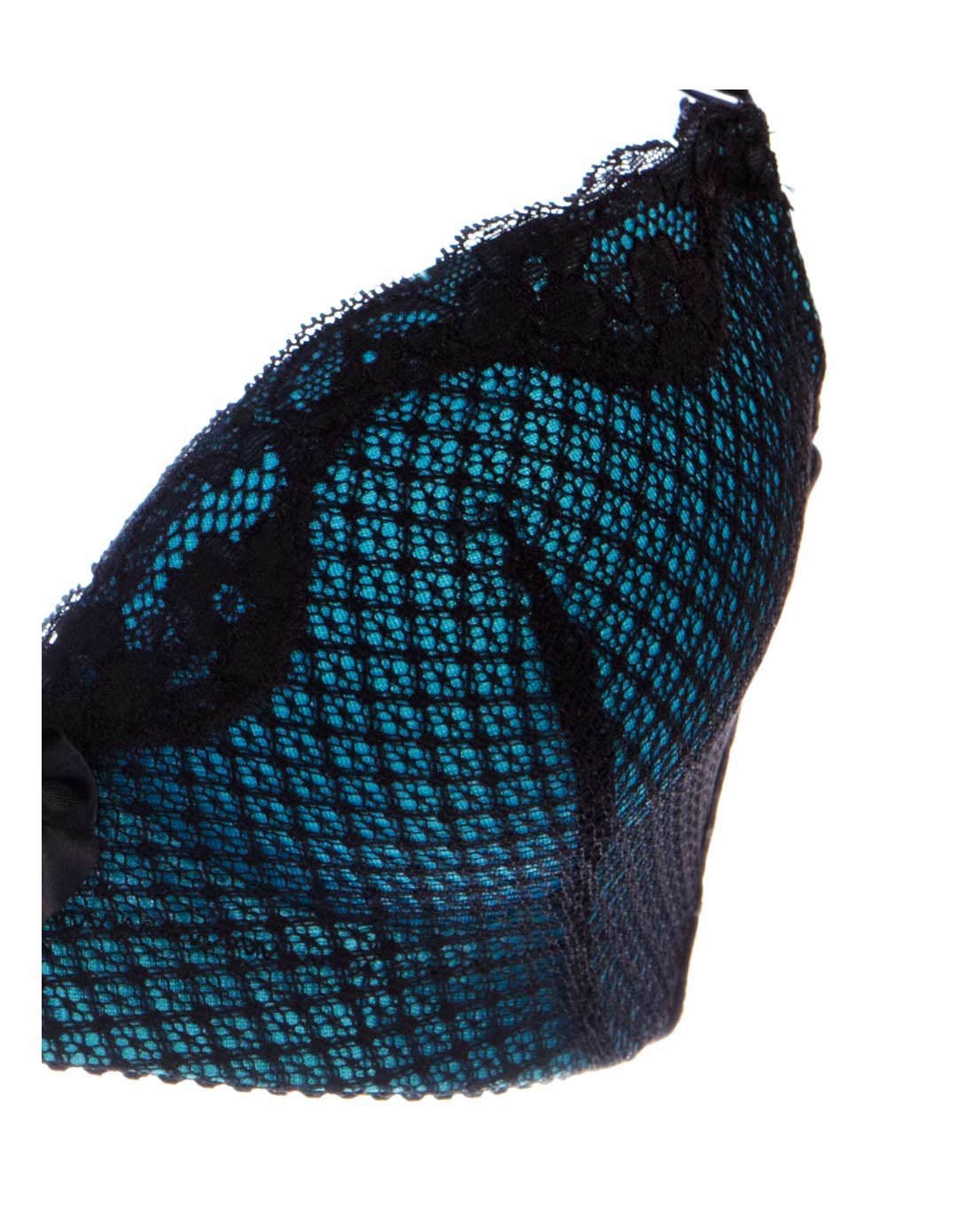 水中花女士内衣移动端专场 撞色网格蕾丝花边聚拢文胸