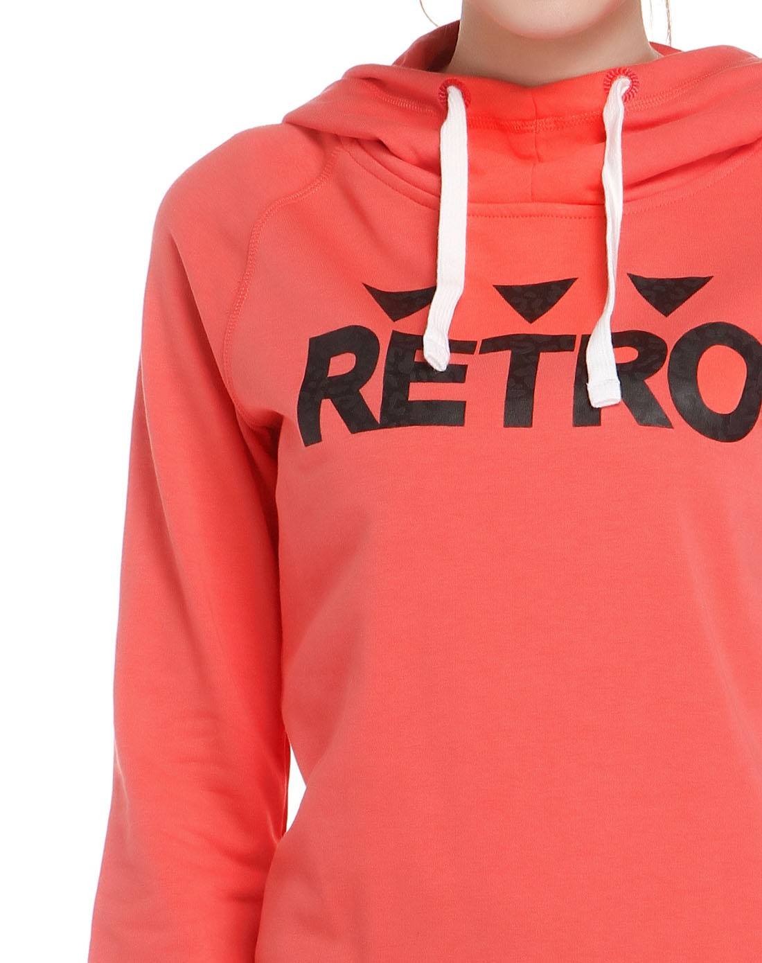 女款浅橙红色连帽长袖卫衣 个性生活系列