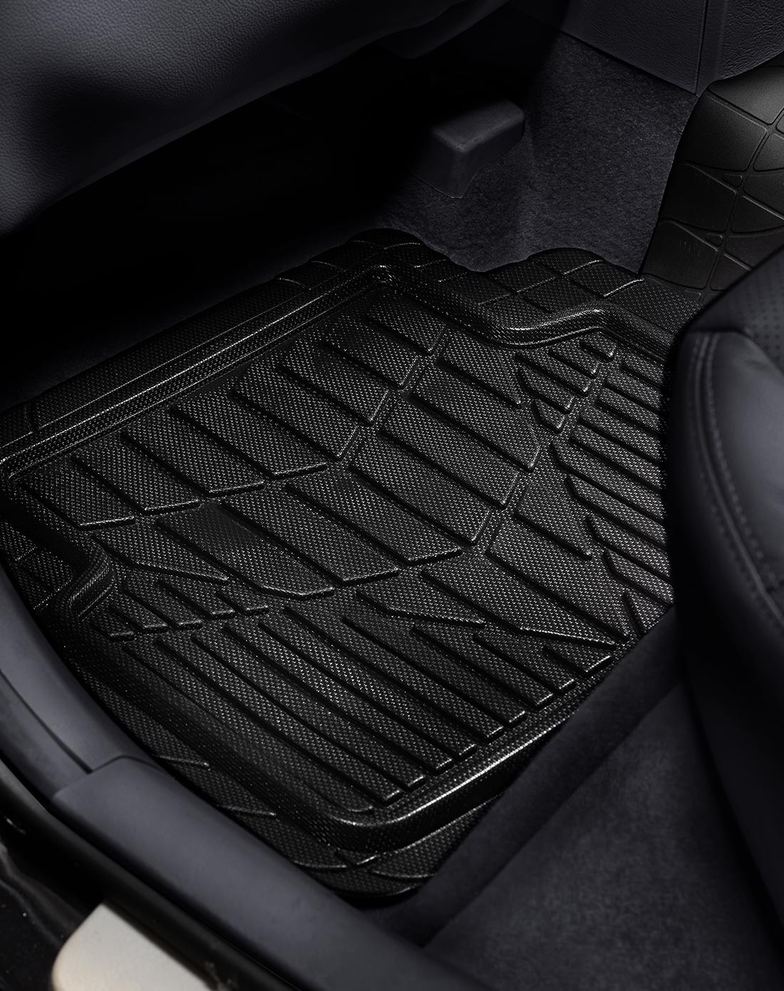 环保魔术师可裁剪防滑地胶方格纹黑色5件装