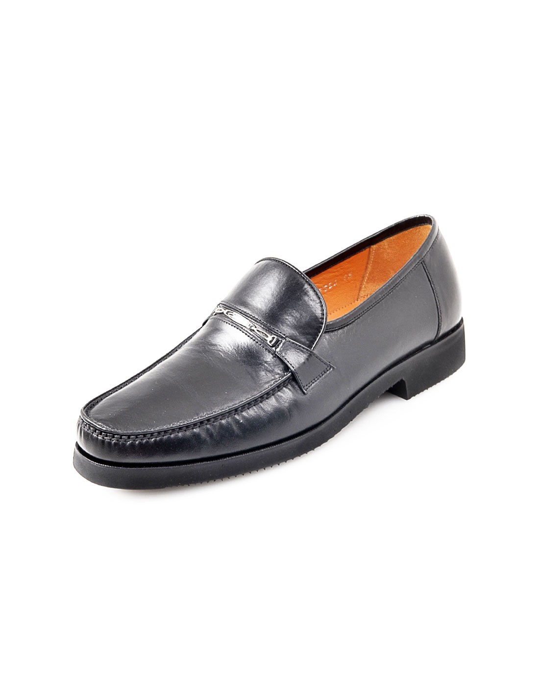 意大利进口黑色袋鼠皮商务正装鞋