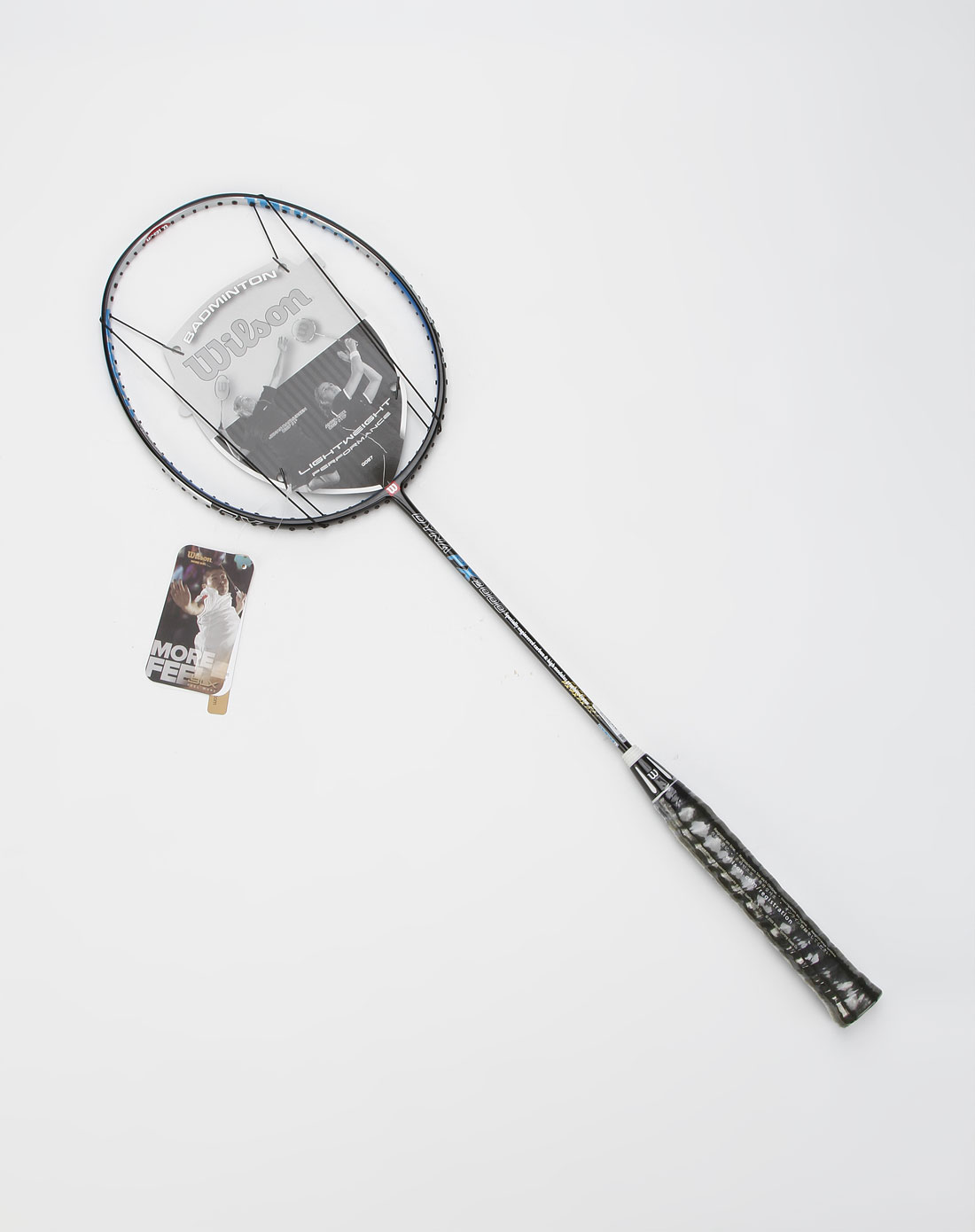 威尔胜wilson运动专场-黑/蓝/灰色活力羽毛球拍(无线)