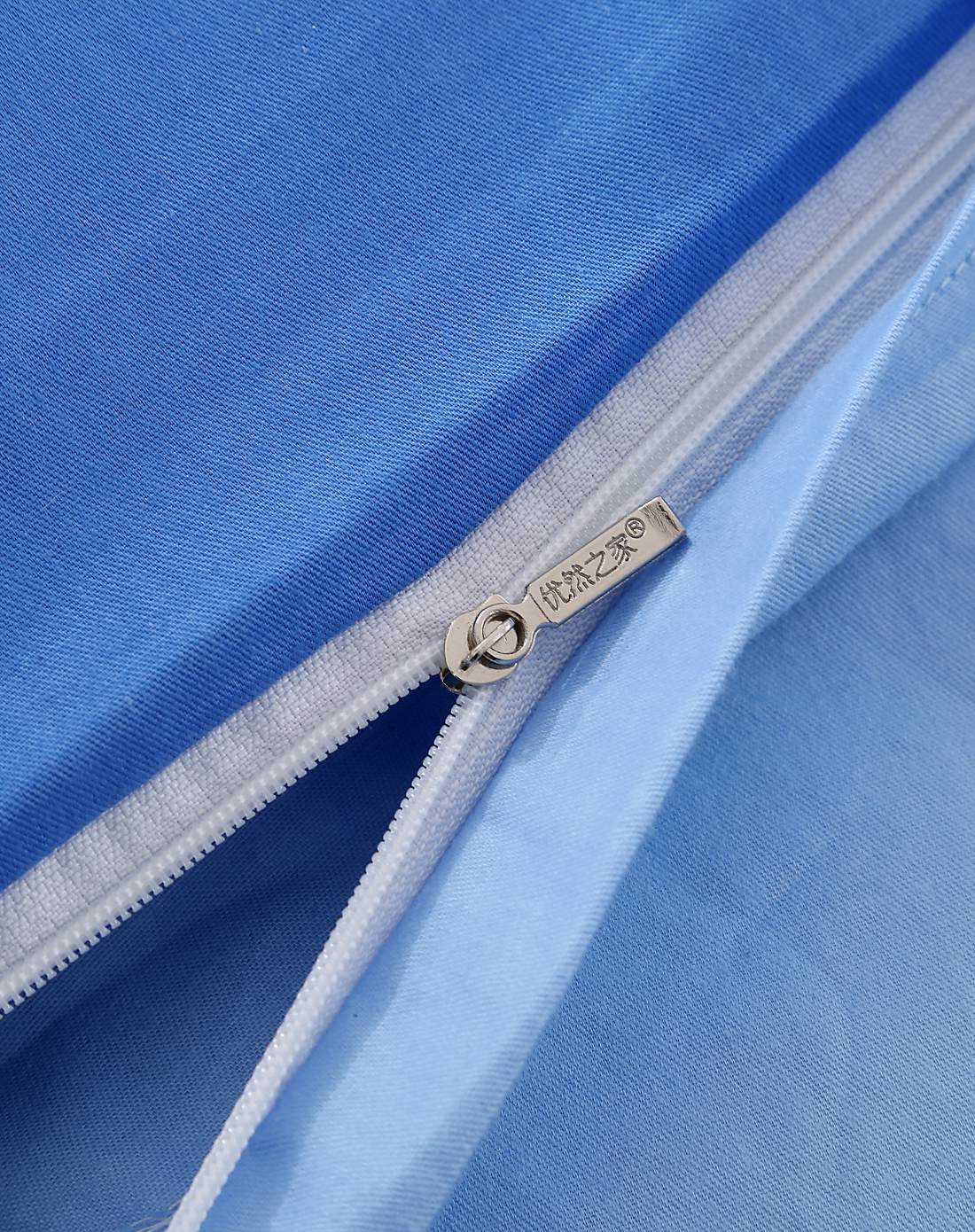 1.2m床全棉纯色双拼三件套-宝石蓝