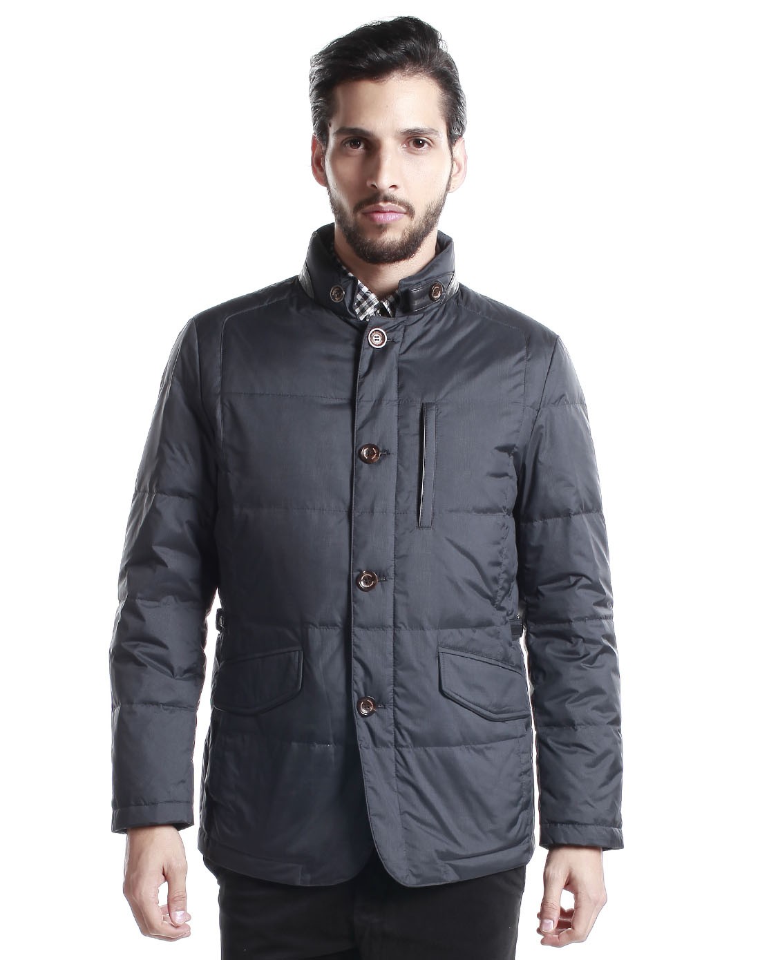 澳伦61多兰aolun duolan灰兰色时尚百搭长袖羽绒服13ayr-341187-93