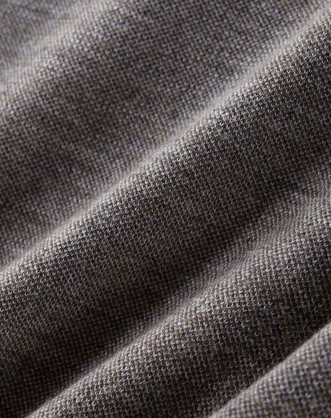 灰/绿色芝麻点提花立领羊毛衫