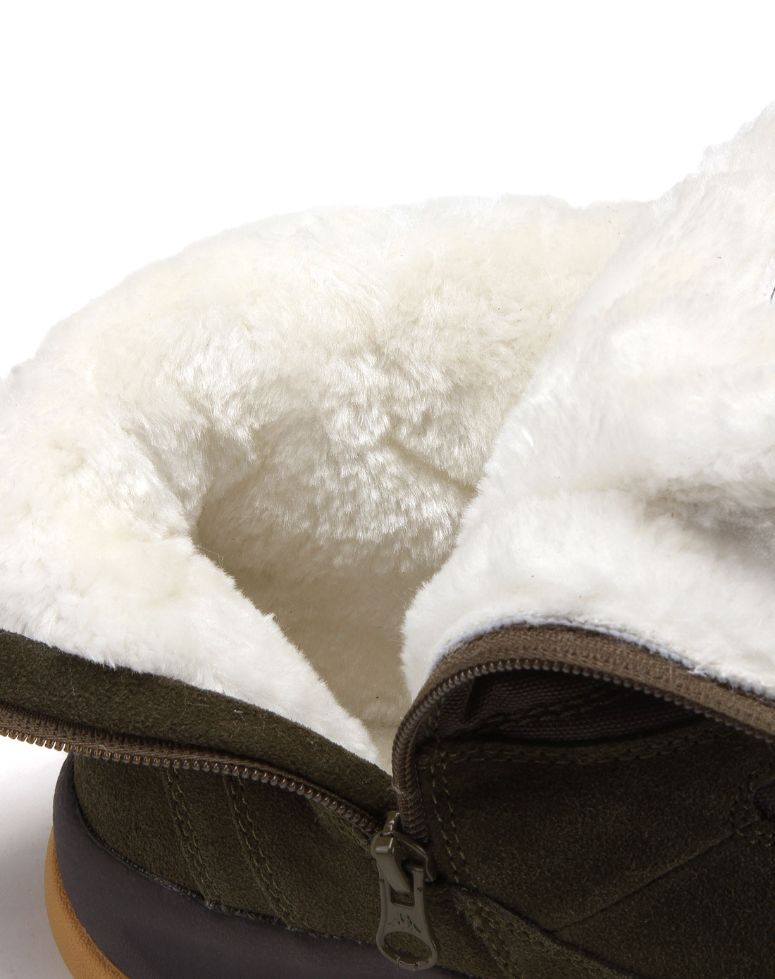 中性童款橄榄灰绿色中筒靴 保暖防滑舒适