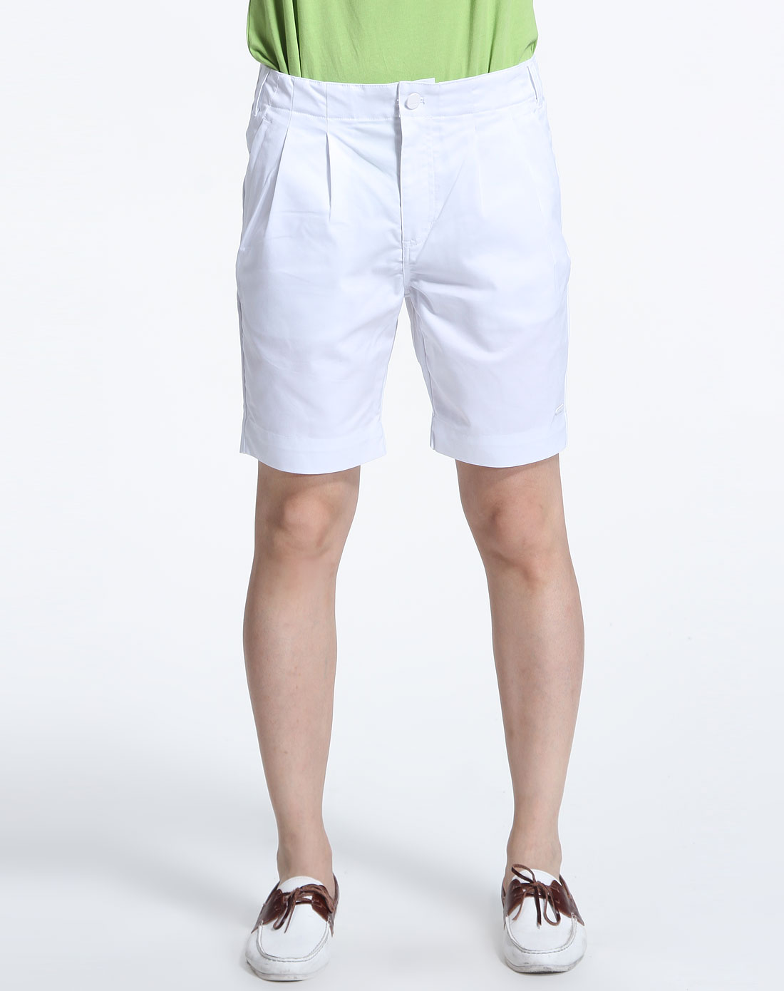 男款漂白色时尚休闲短裤