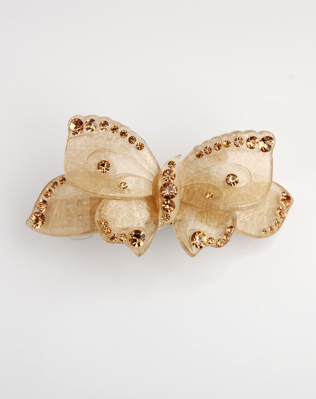 正品韩国发饰往事如风蝴蝶结发夹顶夹弹簧夹子韩版 香槟