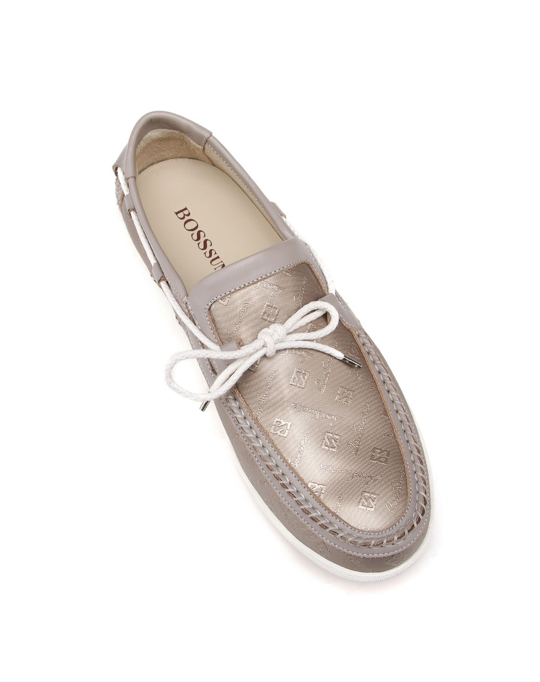 博斯绅威bosssunwen灰色牛皮/pvc城市休闲单鞋bg19dc593k_唯品会