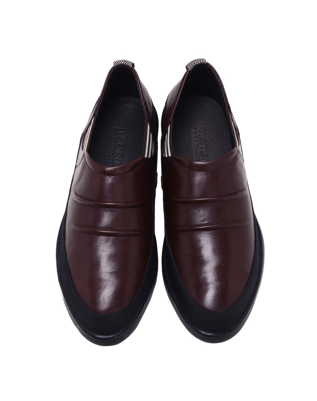 哈森harson男款深棕色头层胎牛皮单鞋