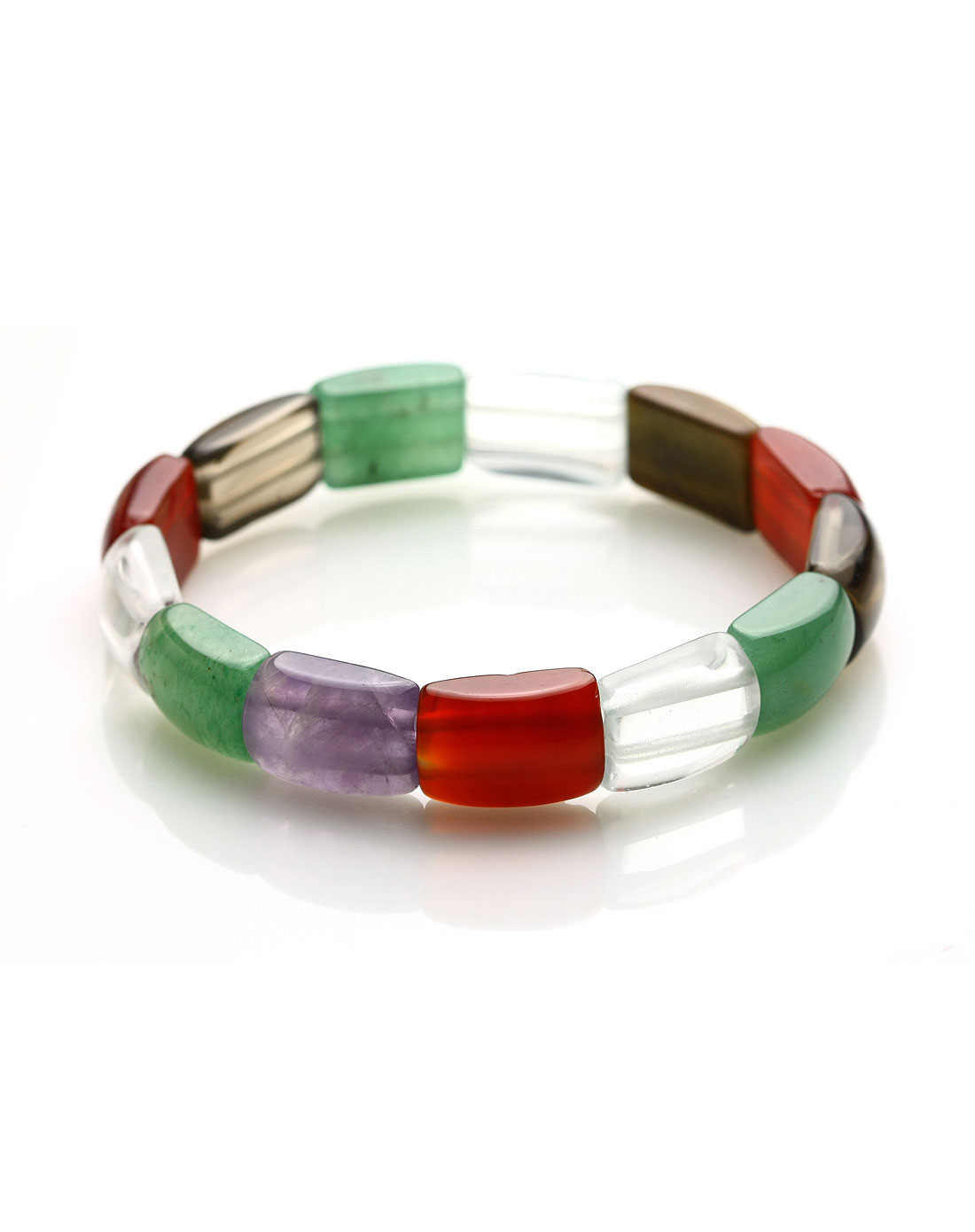 女款彩色五彩幸运水晶手链