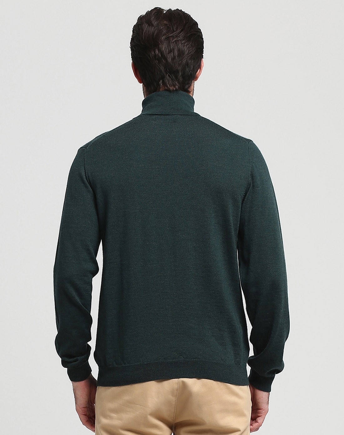 男士墨绿色毛衣