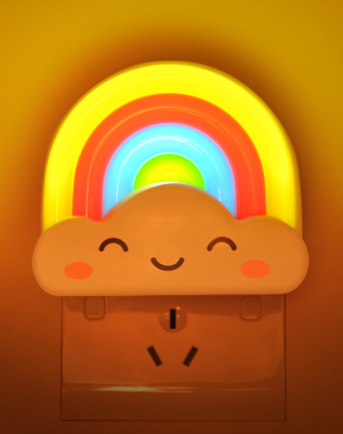 声光控迷你彩虹小夜灯