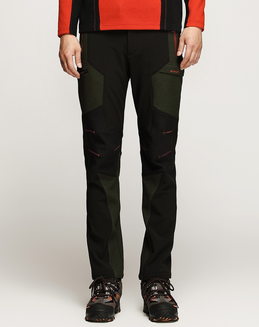 aimutu 男款深灰色加绒冲锋裤 时尚修身四面弹力