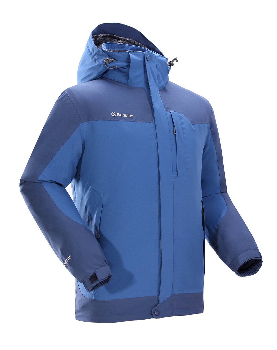 男款灰蓝藏青三合一冲锋衣_ventair防水面料