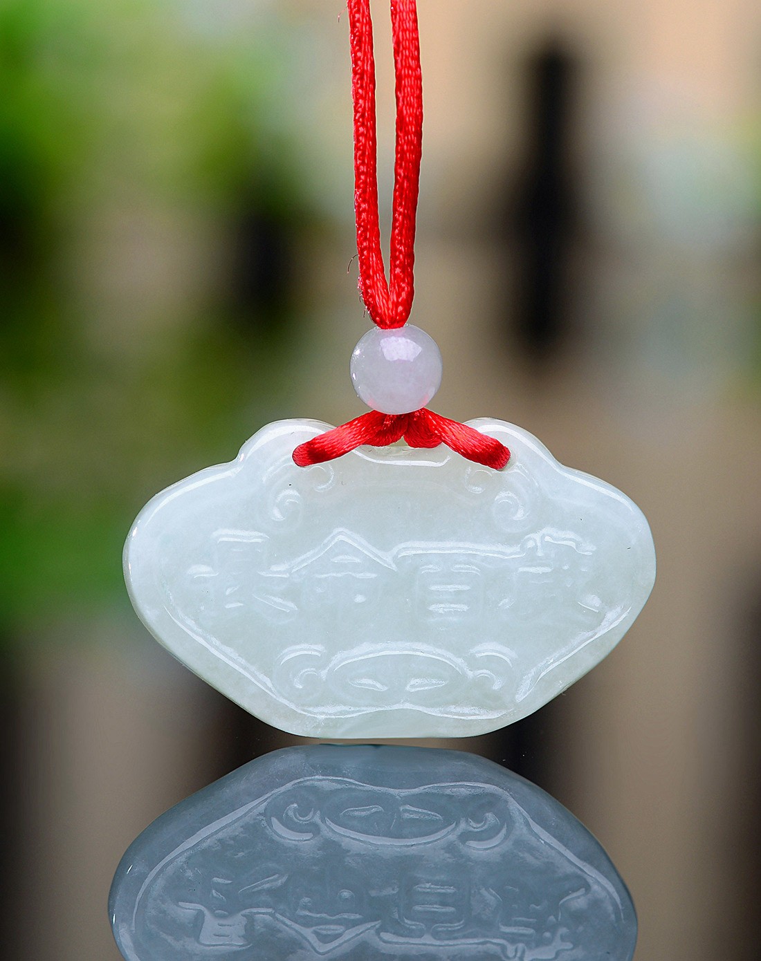 天然a货翡翠糯种长命百岁bb锁