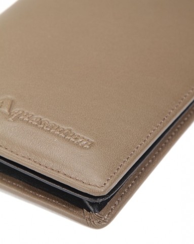 男款卡其色典雅绅士长钱包