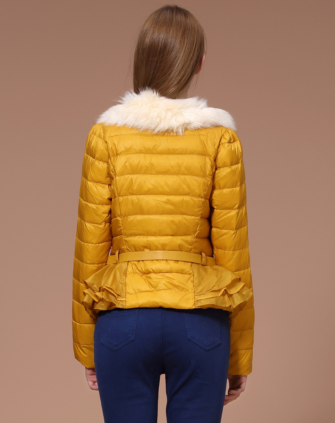 海贝ihappy女装移动端专场女姜黄短装羽绒服17r11a711272d06_唯品会