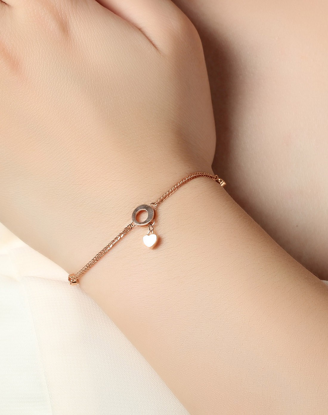 18k玫瑰金k金手链