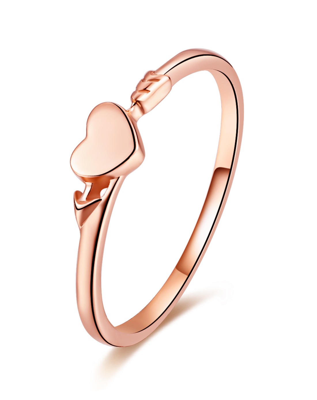 18k玫瑰金k金戒指