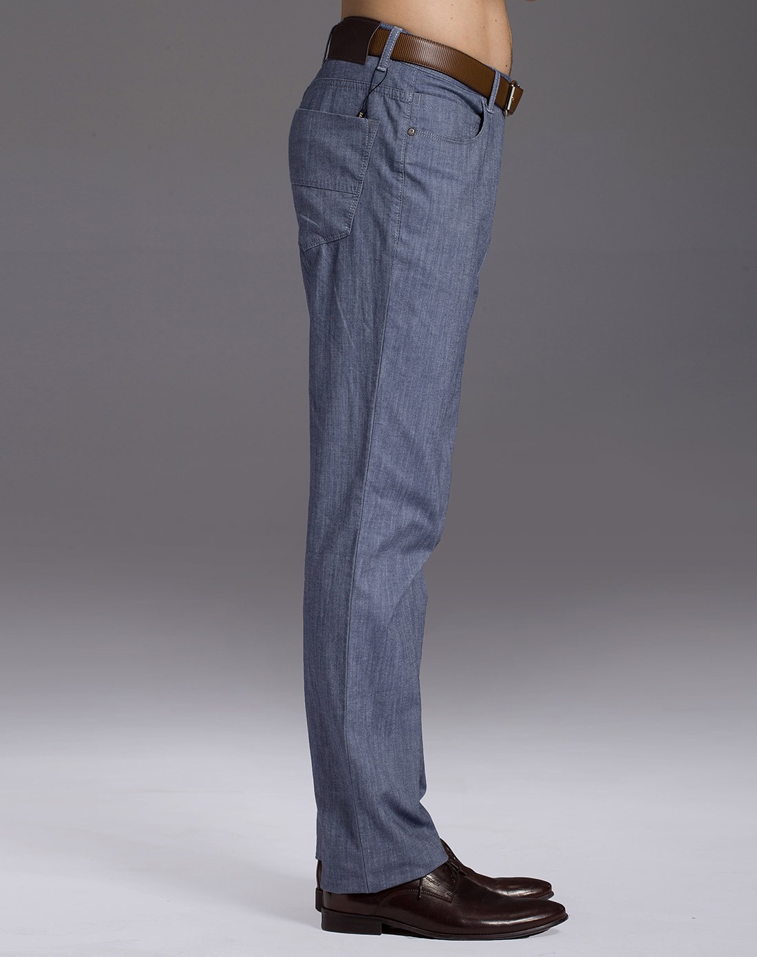 耐洗氨纶 棉灰蓝色牛仔裤