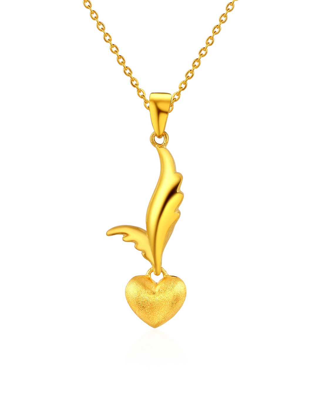 足金吊坠 心飞扬2.84g