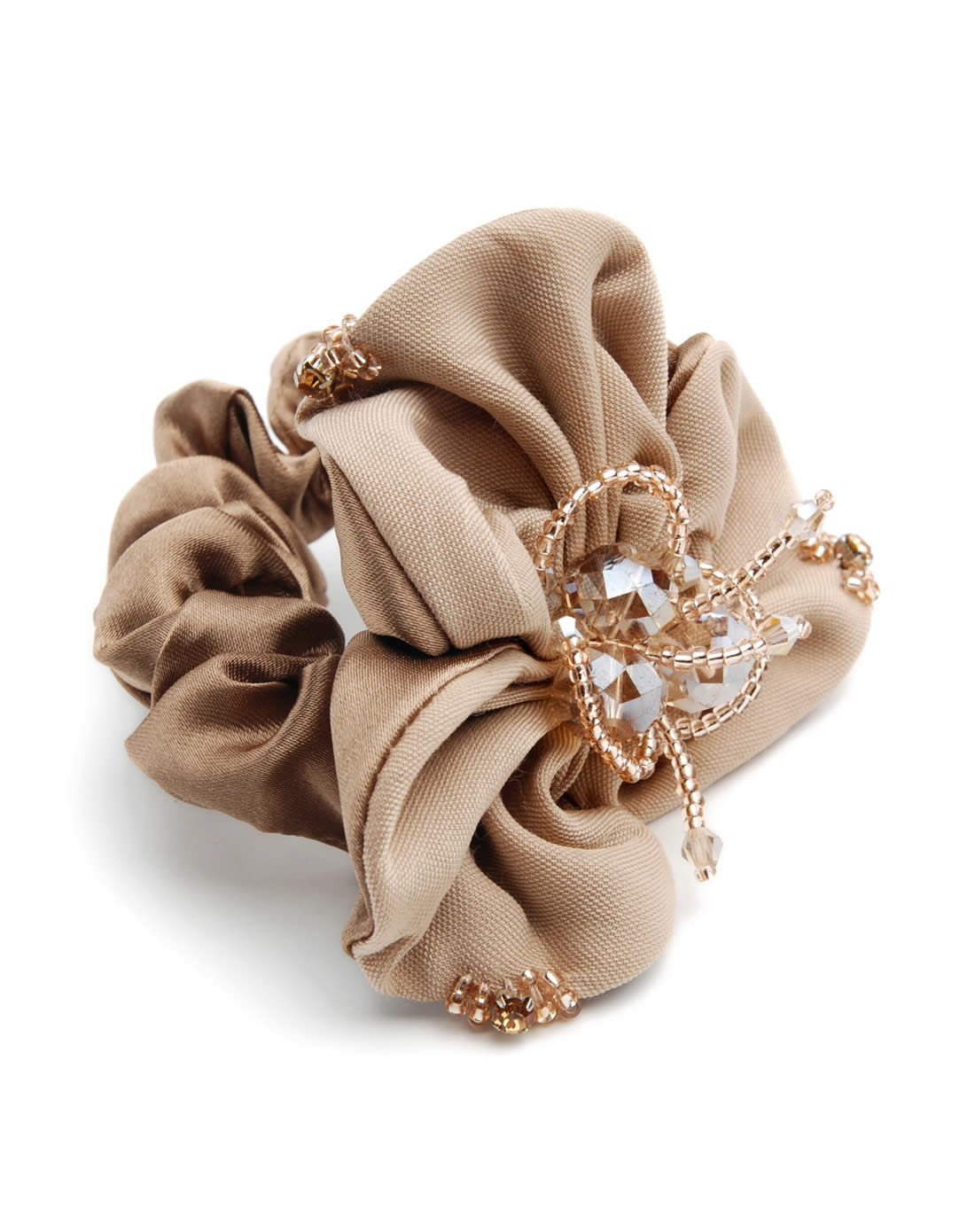 遗失的花园串珠头花发圈 杏色