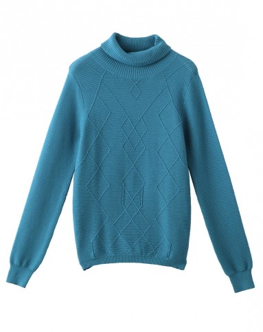 淡青色慢工.不可缺少的打底毛衣