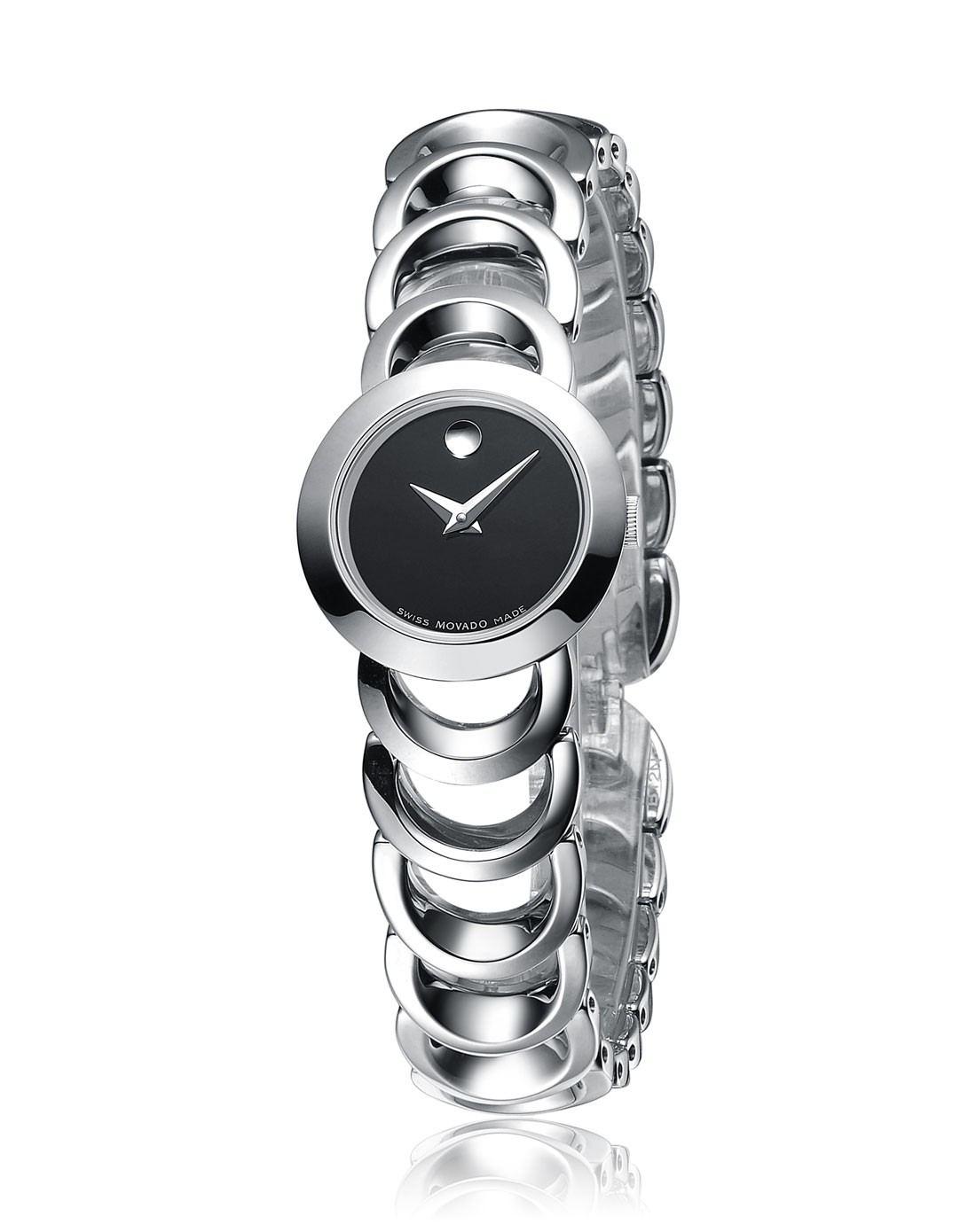 摩凡陀movado 月熊系列黑色女表0606248