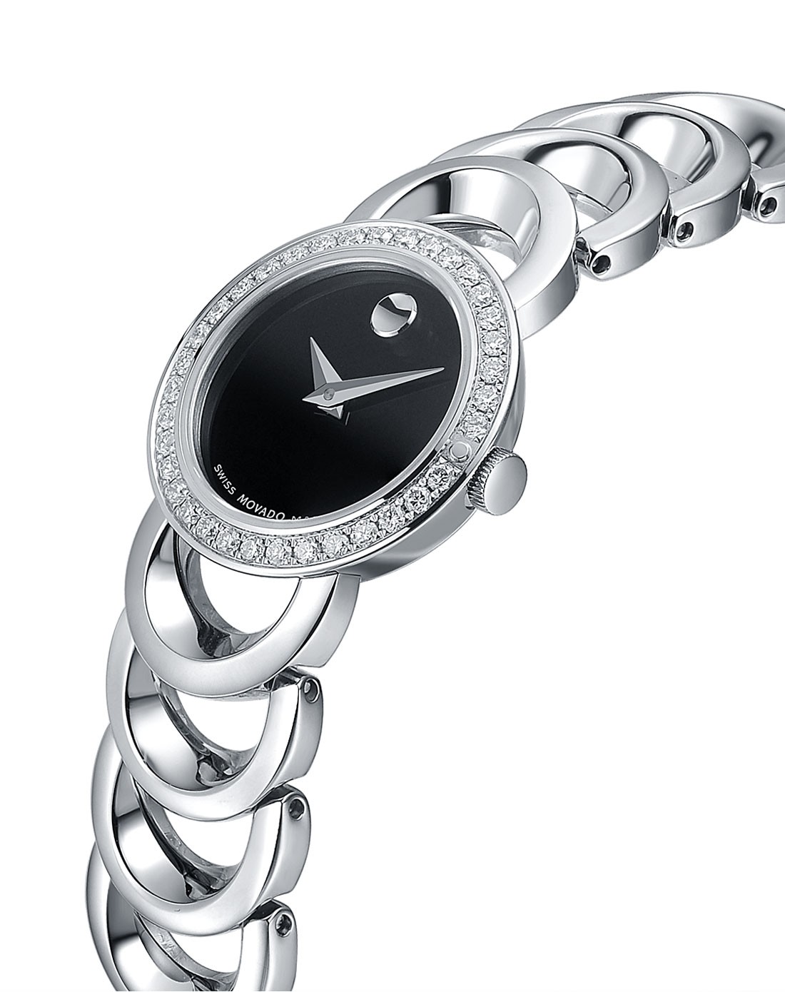 摩凡陀movado月熊系列黑色女表0606251