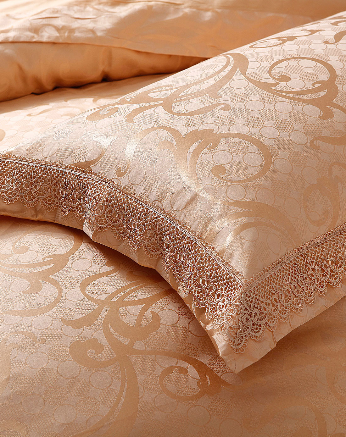 内部员工特卖场毕加索picasso 1.5米-仿丝棉提花半岛风情(金色)四件套