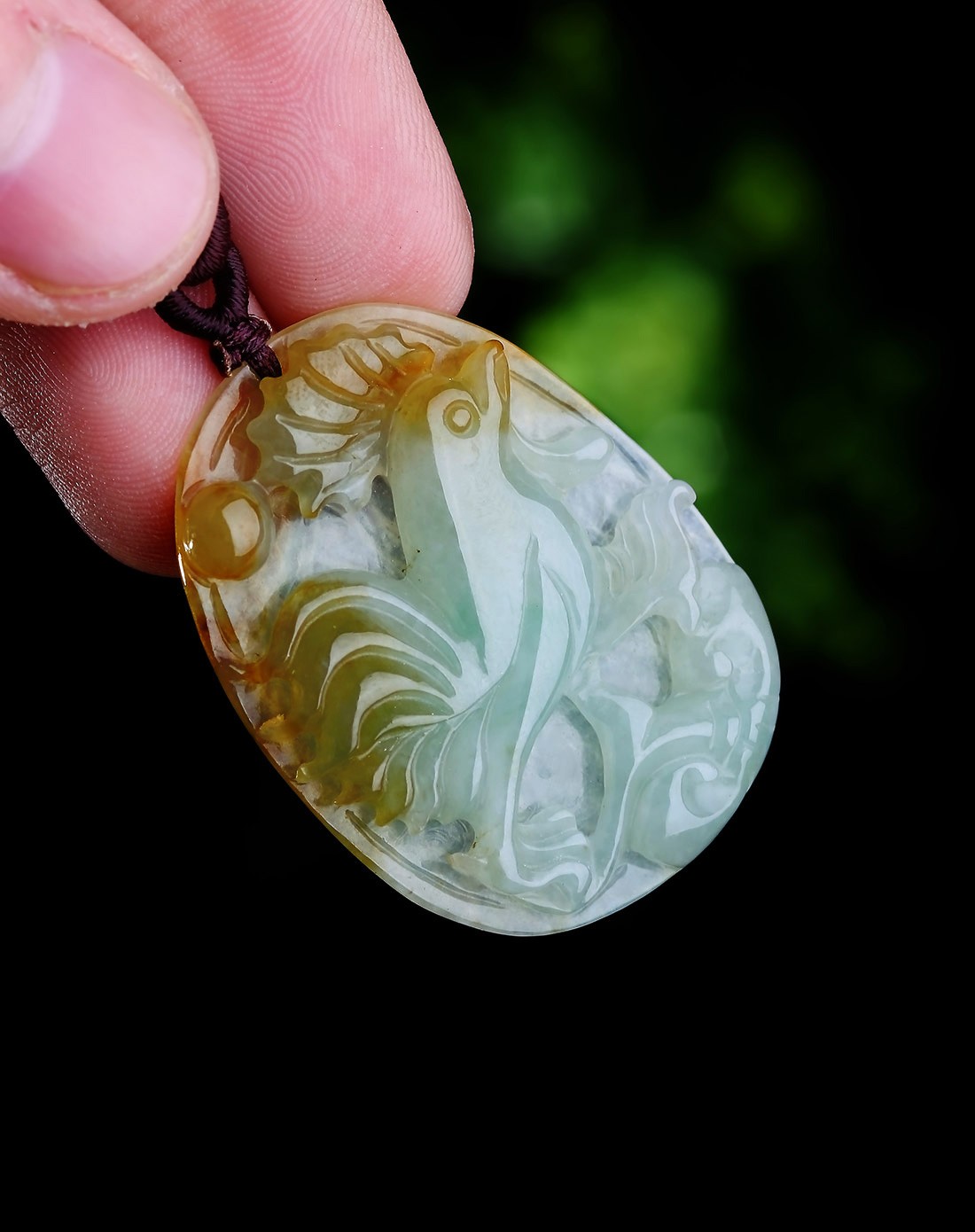 晶萃轩ching sui hin玉石贵重专场-精雕超细腻冰种黄加绿雄鸡报晓